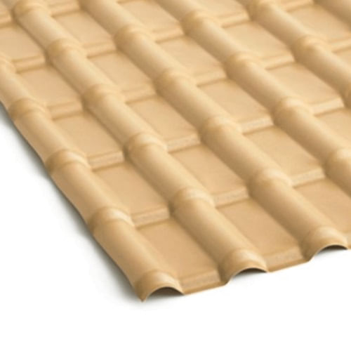 Telha PVC Maxplast Colonial  2,42X0,88 Plana Marfim