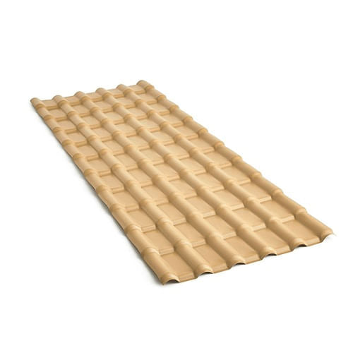 Telha PVC Maxplast Colonial  2,42X0,88 Plana Marfim