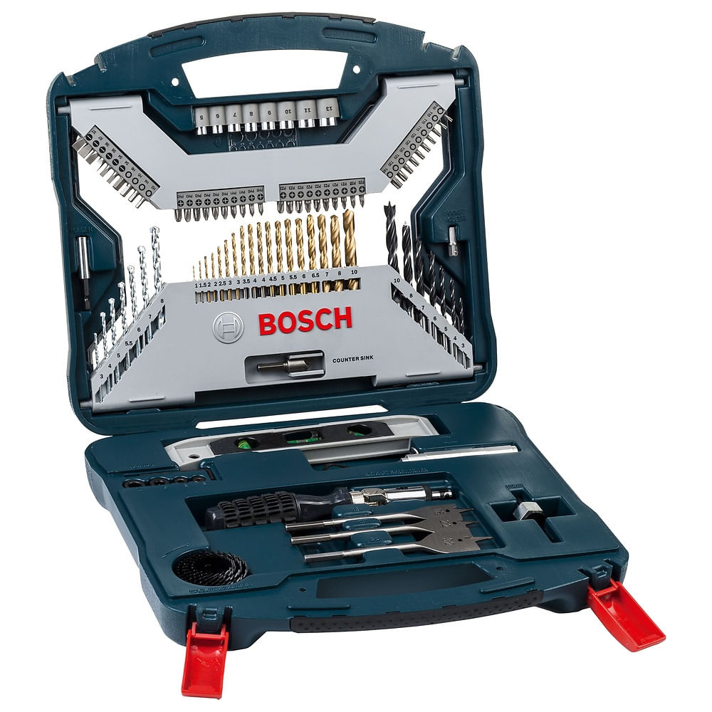 Jogo Broca Com 100 Peças X-Line Titanio Bosch