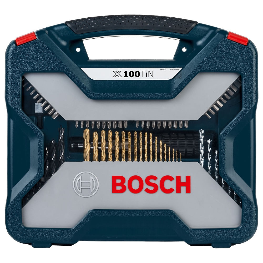 Jogo Broca Com 100 Peças X-Line Titanio Bosch